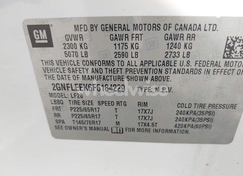 Photo 9 of 2015 Chevrolet Equinox LS (VIN 2GNFLEEK6F6184229)