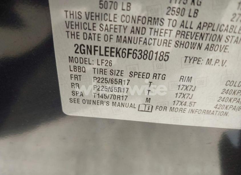 Photo 9 of 2015 Chevrolet Equinox LS (VIN 2GNFLEEK6F6380185)