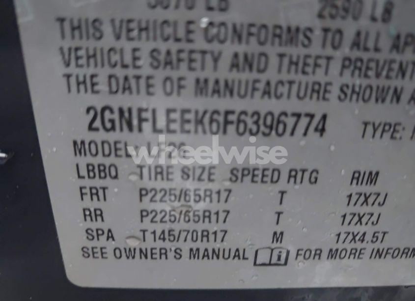 Photo 9 of 2015 Chevrolet Equinox LS (VIN 2GNFLEEK6F6396774)
