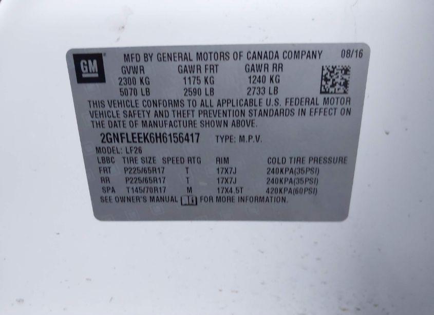 Photo 9 of 2017 Chevrolet Equinox LS (VIN 2GNFLEEK6H6156417)