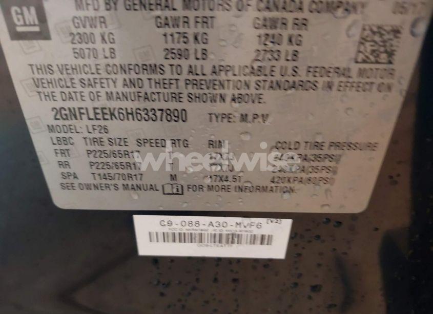 Photo 9 of 2017 Chevrolet Equinox LS (VIN 2GNFLEEK6H6337890)