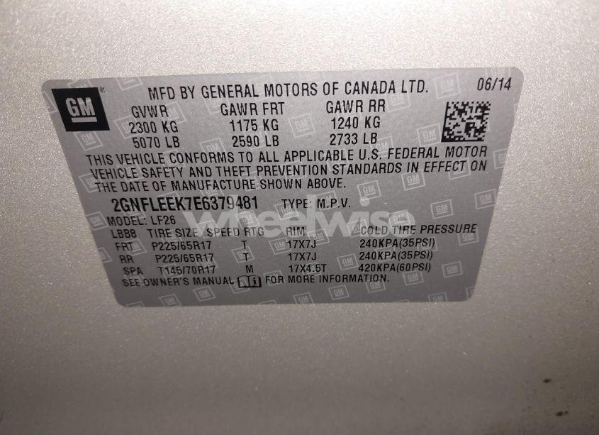 Photo 9 of 2014 Chevrolet Equinox LS (VIN 2GNFLEEK7E6379481)