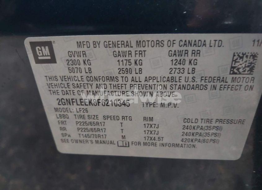 Photo 9 of 2015 Chevrolet Equinox LS (VIN 2GNFLEEK8F6210345)