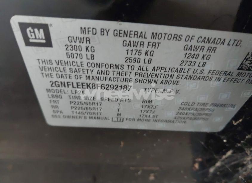 Photo 9 of 2015 Chevrolet Equinox LS (VIN 2GNFLEEK8F6292187)