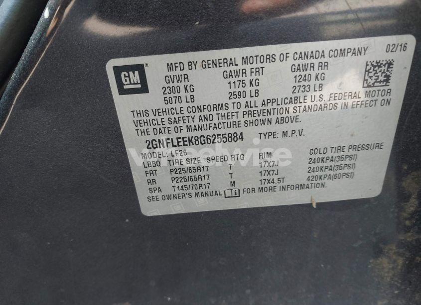 Photo 9 of 2016 Chevrolet Equinox LS (VIN 2GNFLEEK8G6255884)