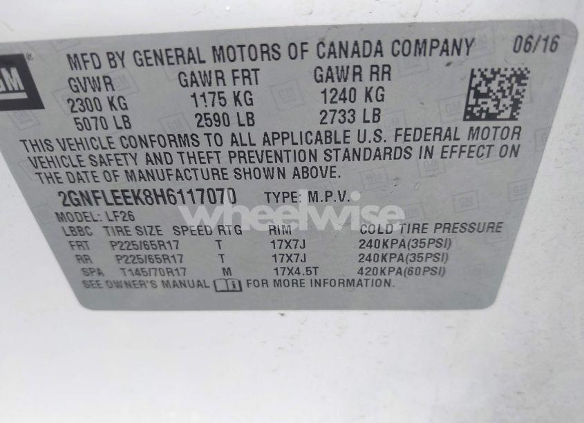 Photo 9 of 2017 Chevrolet Equinox LS (VIN 2GNFLEEK8H6117070)