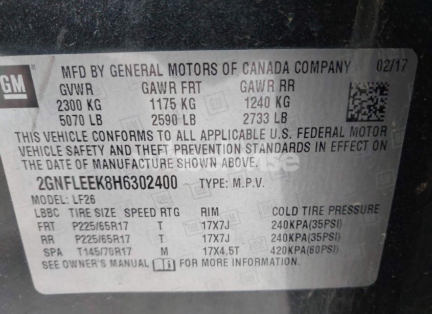 Photo 9 of 2017 Chevrolet Equinox LS (VIN 2GNFLEEK8H6302400)