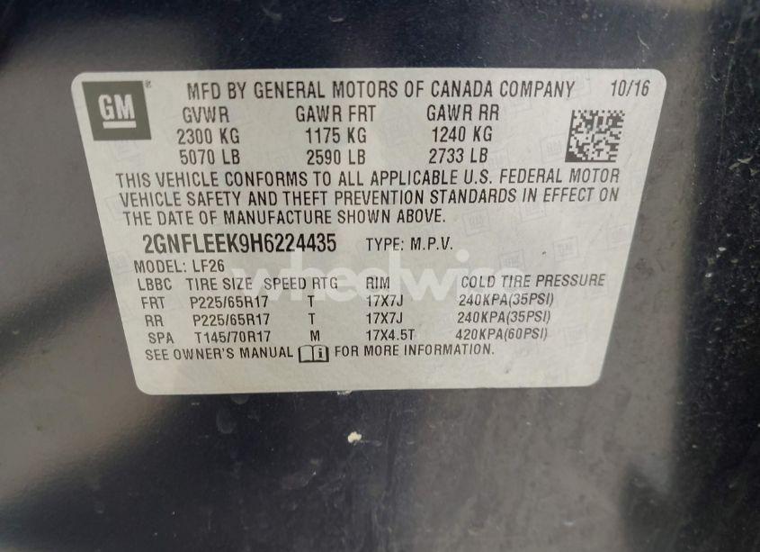 Photo 9 of 2017 Chevrolet Equinox LS (VIN 2GNFLEEK9H6224435)