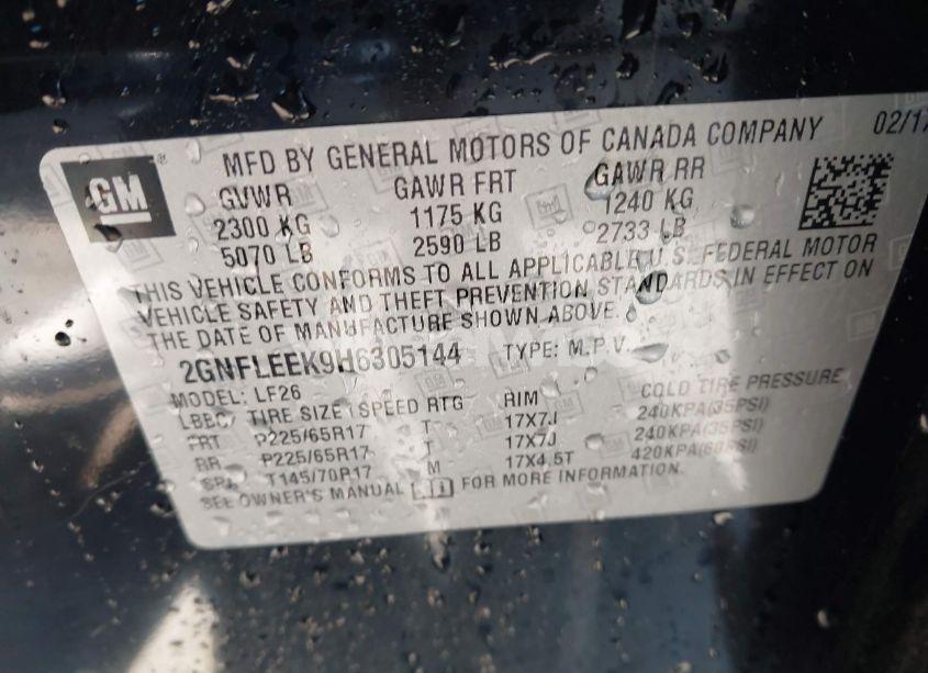 Photo 9 of 2017 Chevrolet Equinox LS (VIN 2GNFLEEK9H6305144)