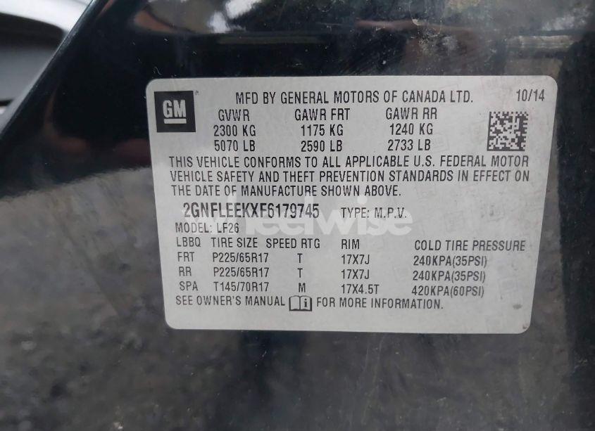 Photo 9 of 2015 Chevrolet Equinox LS (VIN 2GNFLEEKXF6179745)