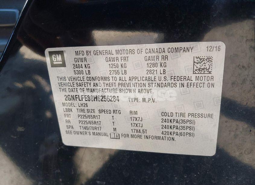 Photo 9 of 2017 Chevrolet Equinox LT (VIN 2GNFLFE30H6256284)