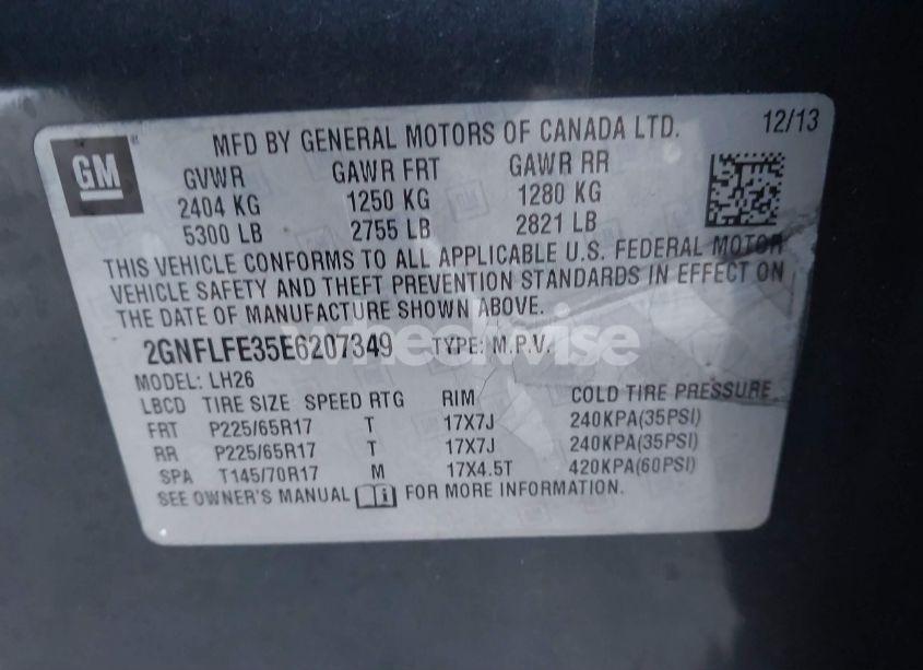 Photo 9 of 2014 Chevrolet Equinox 1LT (VIN 2GNFLFE35E6207349)