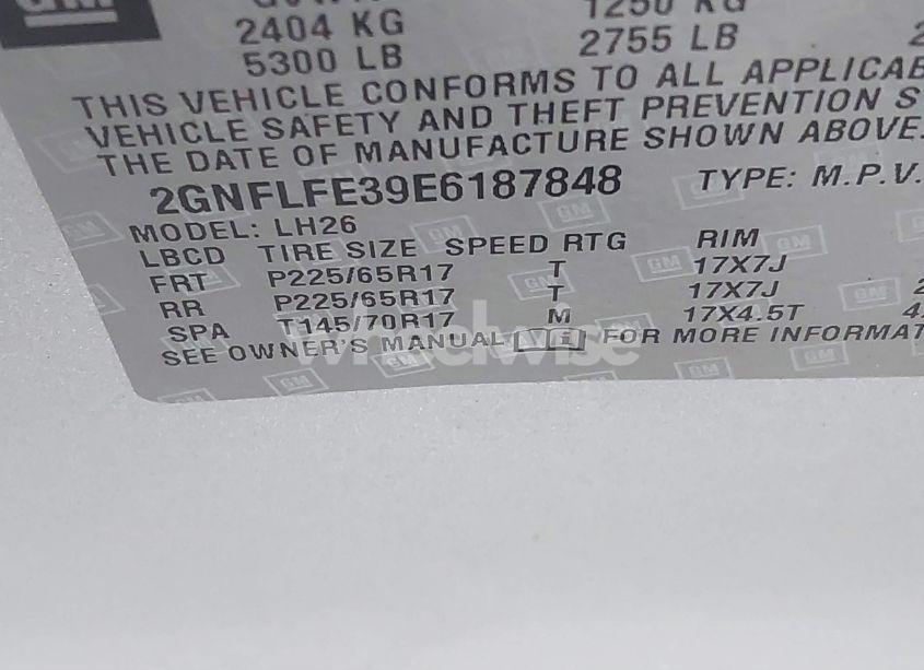 Photo 9 of 2014 Chevrolet Equinox 1LT (VIN 2GNFLFE39E6187848)