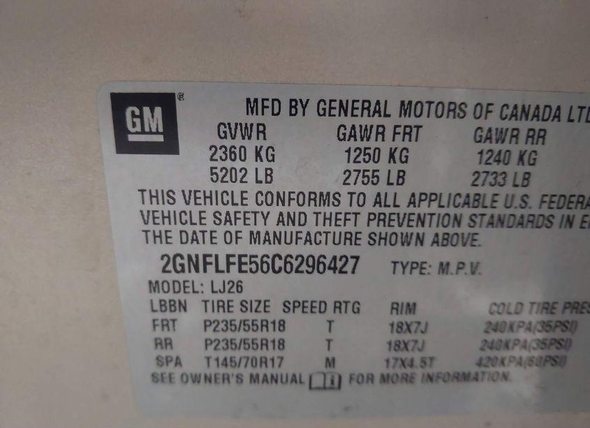 Photo 9 of 2012 Chevrolet Equinox LTZ (VIN 2GNFLFE56C6296427)