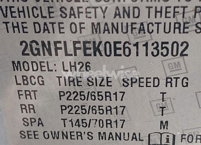 Photo 9 of 2014 Chevrolet Equinox 1LT (VIN 2GNFLFEK0E6113502)