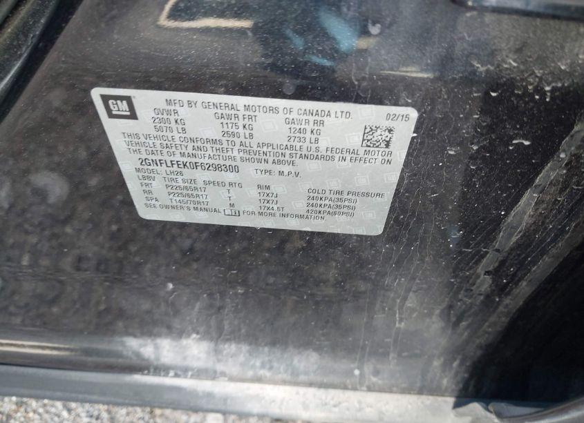 Photo 9 of 2015 Chevrolet Equinox 1LT (VIN 2GNFLFEK0F6298300)