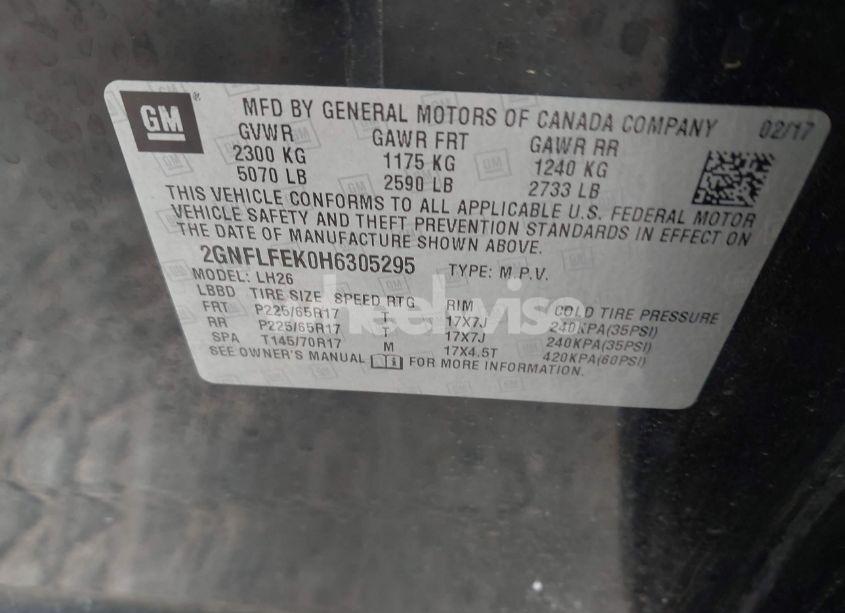 Photo 9 of 2017 Chevrolet Equinox LT (VIN 2GNFLFEK0H6305295)