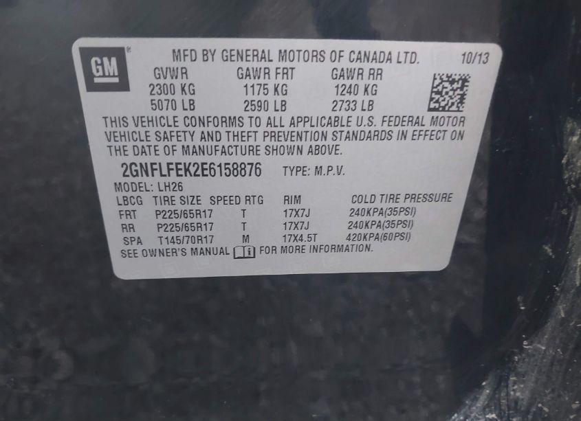 Photo 9 of 2014 Chevrolet Equinox 1LT (VIN 2GNFLFEK2E6158876)