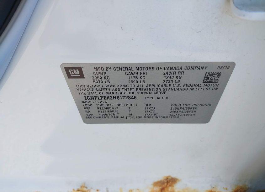 Photo 9 of 2017 Chevrolet Equinox LT (VIN 2GNFLFEK2H6172846)