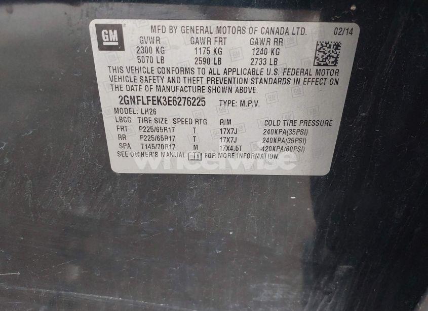 Photo 9 of 2014 Chevrolet Equinox 1LT (VIN 2GNFLFEK3E6276225)