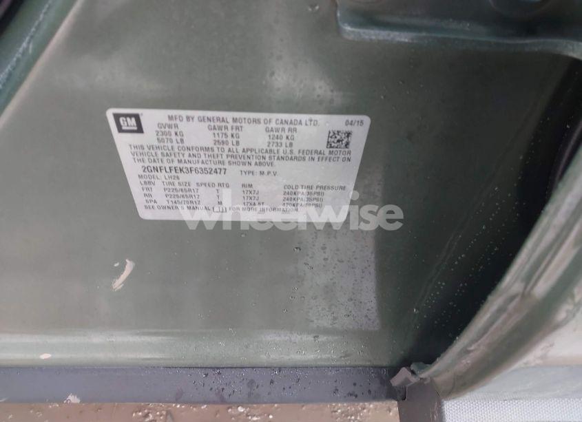 Photo 9 of 2015 Chevrolet Equinox 1LT (VIN 2GNFLFEK3F6352477)