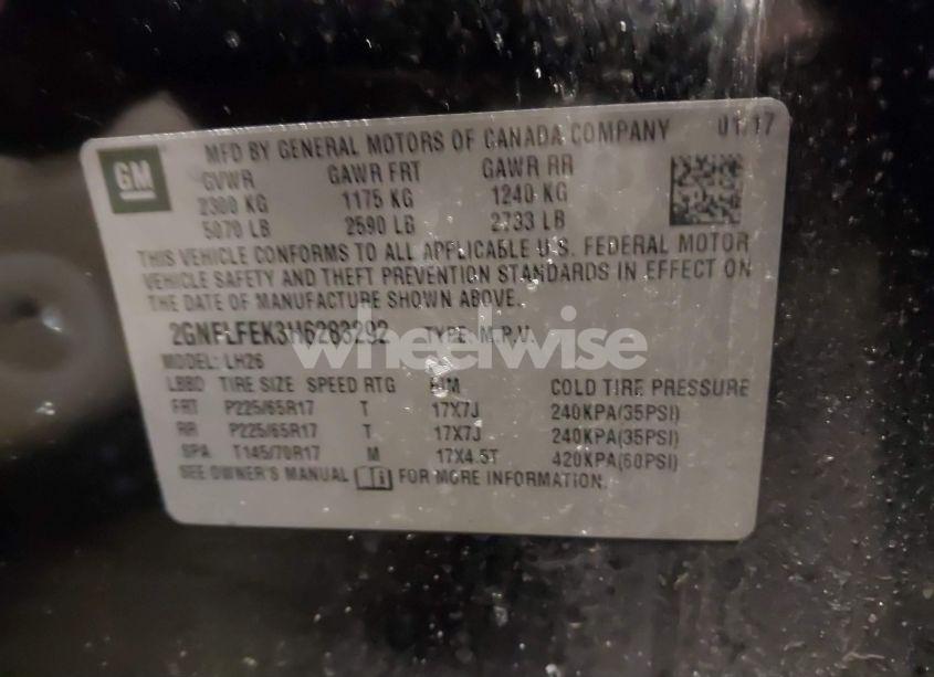 Photo 9 of 2017 Chevrolet Equinox LT (VIN 2GNFLFEK3H6283292)