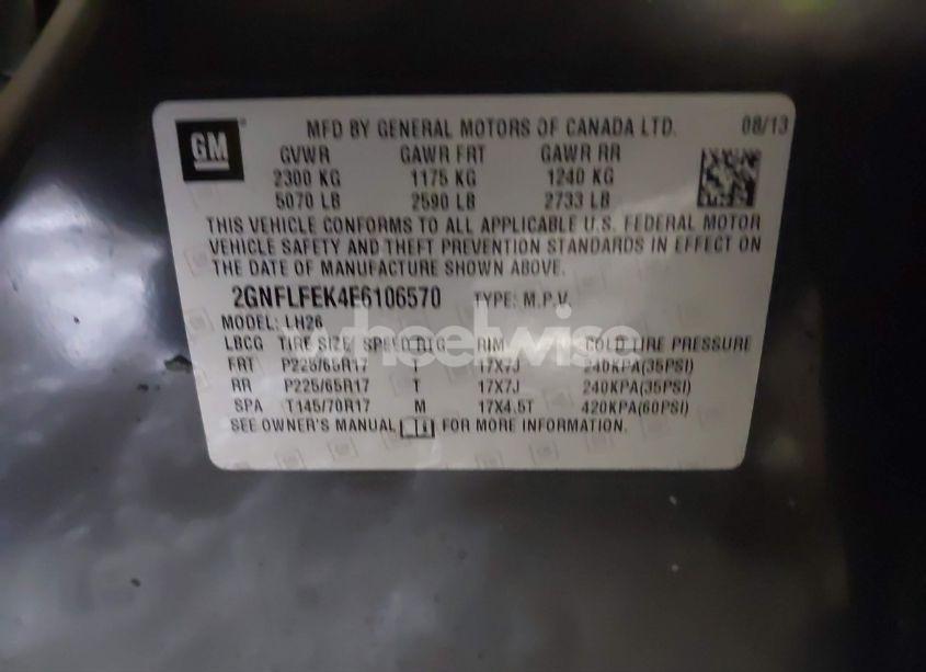 Photo 9 of 2014 Chevrolet Equinox 1LT (VIN 2GNFLFEK4E6106570)