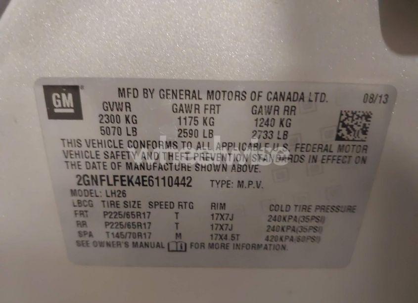 Photo 9 of 2014 Chevrolet Equinox 1LT (VIN 2GNFLFEK4E6110442)