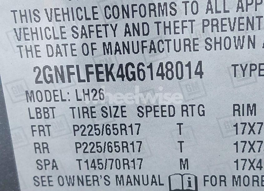 Photo 9 of 2016 Chevrolet Equinox LT (VIN 2GNFLFEK4G6148014)