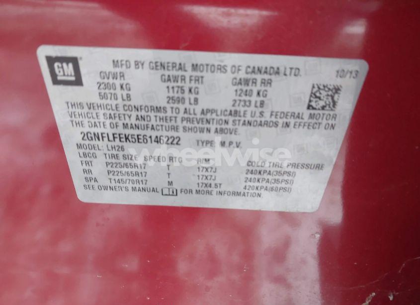 Photo 9 of 2014 Chevrolet Equinox 1LT (VIN 2GNFLFEK5E6146222)