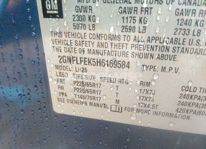 Photo 9 of 2017 Chevrolet Equinox LT (VIN 2GNFLFEK5H6169584)