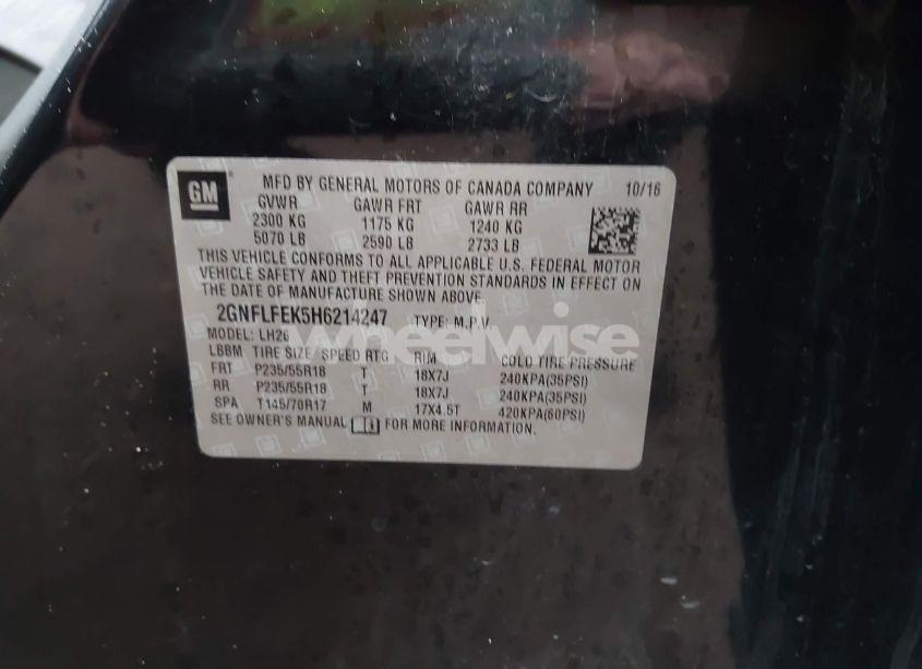 Photo 9 of 2017 Chevrolet Equinox LT (VIN 2GNFLFEK5H6214247)