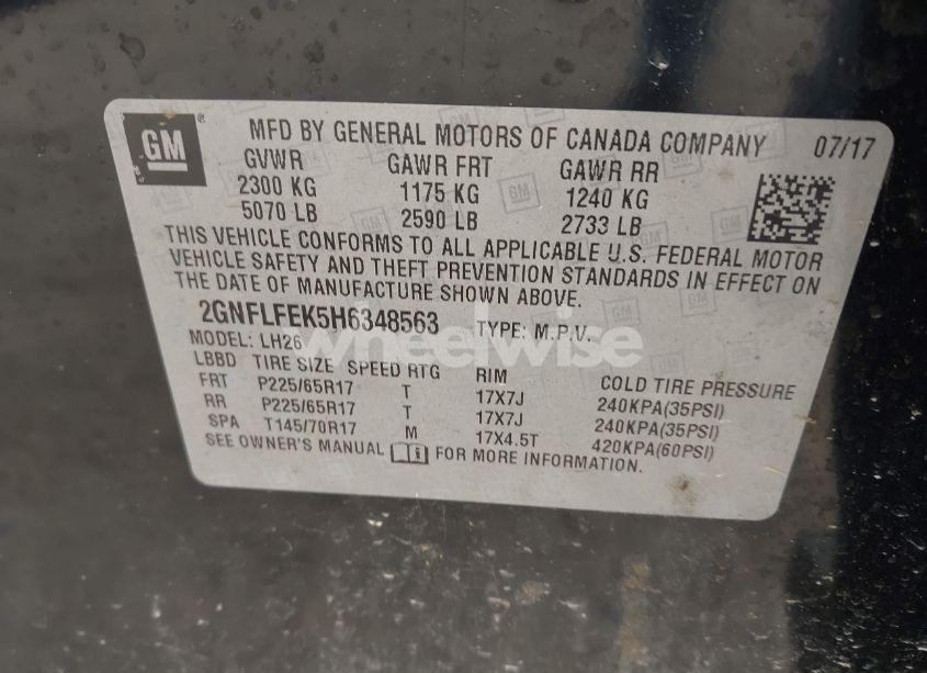 Photo 9 of 2017 Chevrolet Equinox LT (VIN 2GNFLFEK5H6348563)