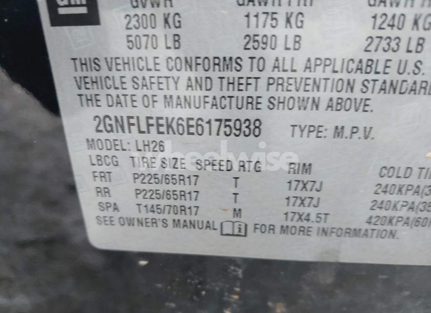 Photo 9 of 2014 Chevrolet Equinox 1LT (VIN 2GNFLFEK6E6175938)