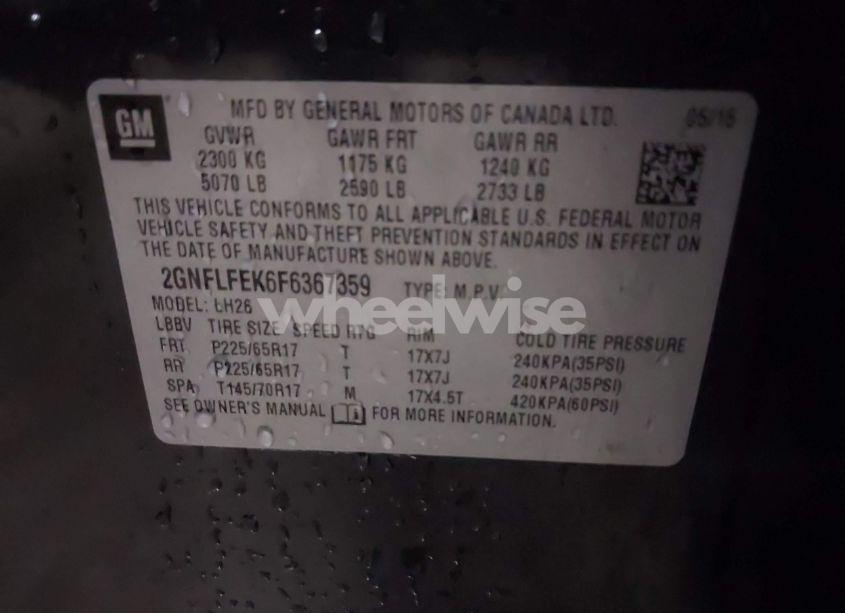 Photo 9 of 2015 Chevrolet Equinox 1LT (VIN 2GNFLFEK6F6367359)