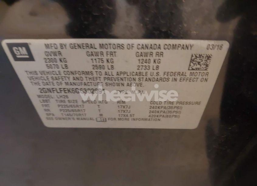 Photo 9 of 2016 Chevrolet Equinox LT (VIN 2GNFLFEK6G6302691)