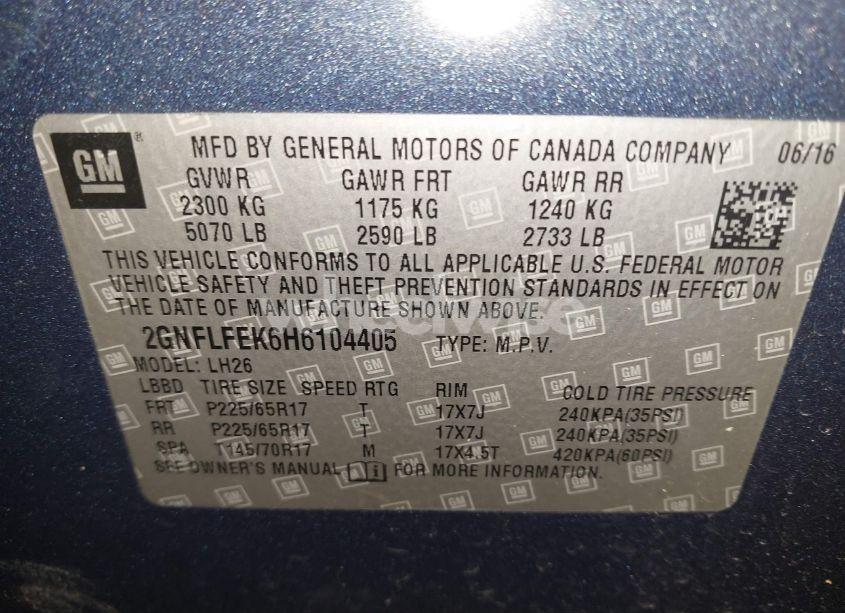 Photo 9 of 2017 Chevrolet Equinox LT (VIN 2GNFLFEK6H6104405)