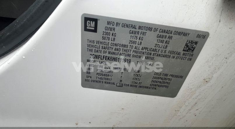 Photo 9 of 2017 Chevrolet Equinox LT (VIN 2GNFLFEK6H6111919)