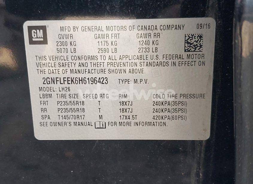 Photo 9 of 2017 Chevrolet Equinox LT (VIN 2GNFLFEK6H6196423)