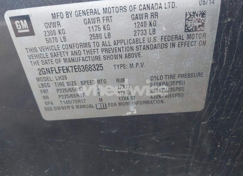 Photo 9 of 2014 Chevrolet Equinox 1LT (VIN 2GNFLFEK7E6368325)