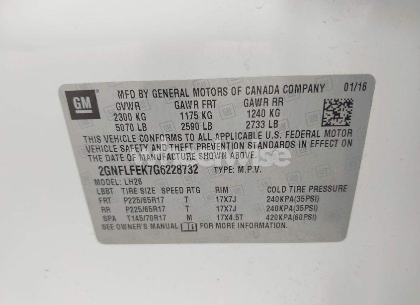 Photo 9 of 2016 Chevrolet Equinox LT (VIN 2GNFLFEK7G6228732)