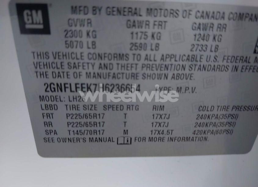 Photo 9 of 2017 Chevrolet Equinox LT (VIN 2GNFLFEK7H6236654)