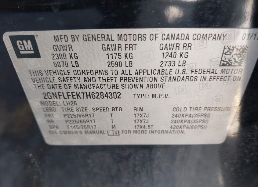 Photo 9 of 2017 Chevrolet Equinox LT (VIN 2GNFLFEK7H6284302)