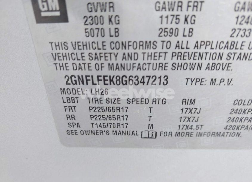 Photo 9 of 2016 Chevrolet Equinox LT (VIN 2GNFLFEK8G6347213)