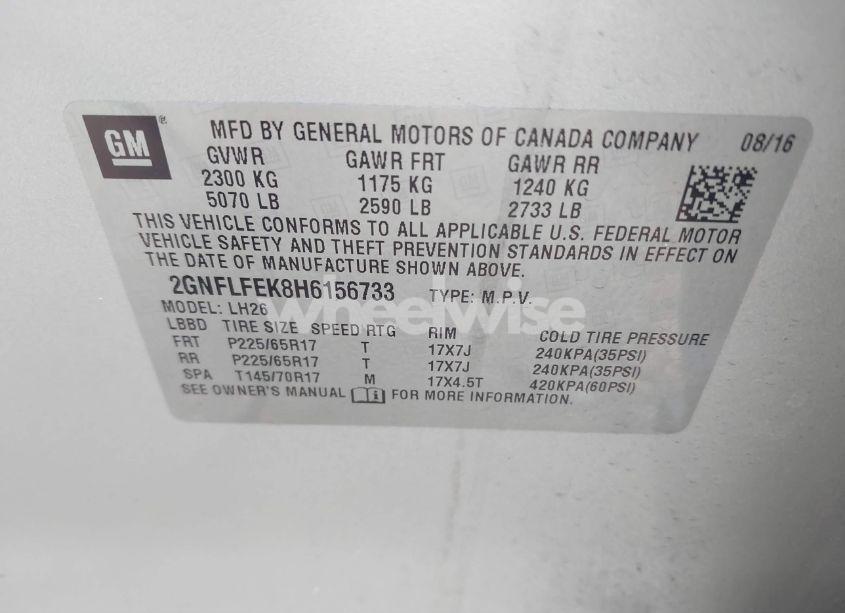 Photo 9 of 2017 Chevrolet Equinox LT (VIN 2GNFLFEK8H6156733)