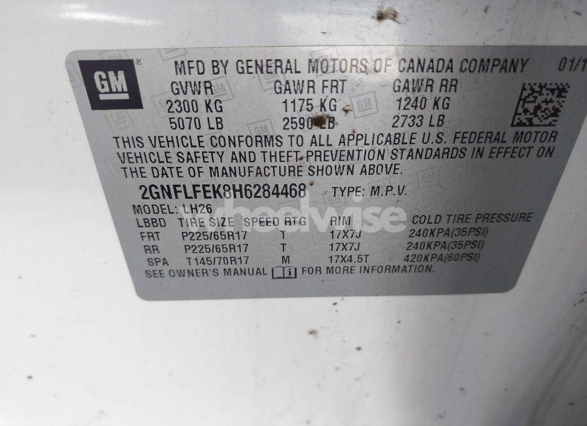 Photo 9 of 2017 Chevrolet Equinox LT (VIN 2GNFLFEK8H6284468)