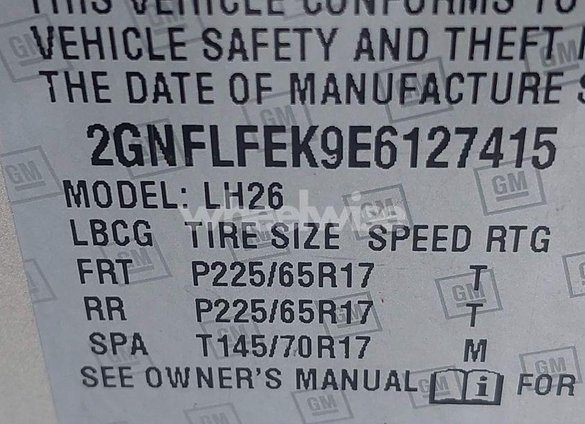 Photo 9 of 2014 Chevrolet Equinox 1LT (VIN 2GNFLFEK9E6127415)