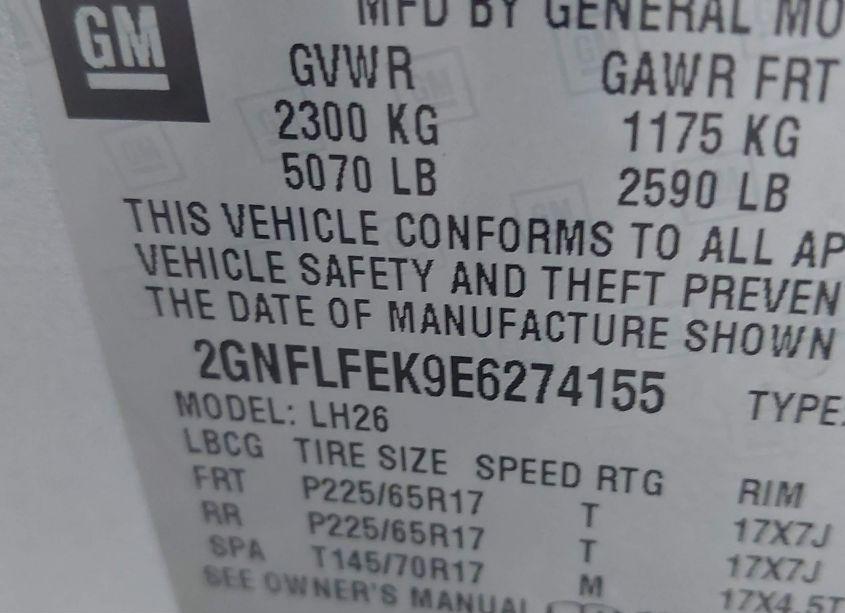 Photo 9 of 2014 Chevrolet Equinox 1LT (VIN 2GNFLFEK9E6274155)