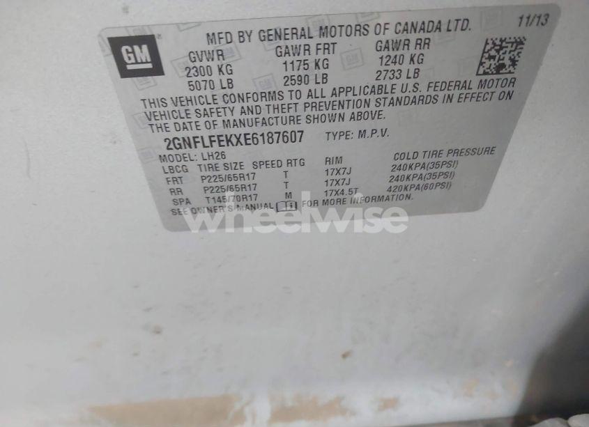 Photo 9 of 2014 Chevrolet Equinox 1LT (VIN 2GNFLFEKXE6187607)