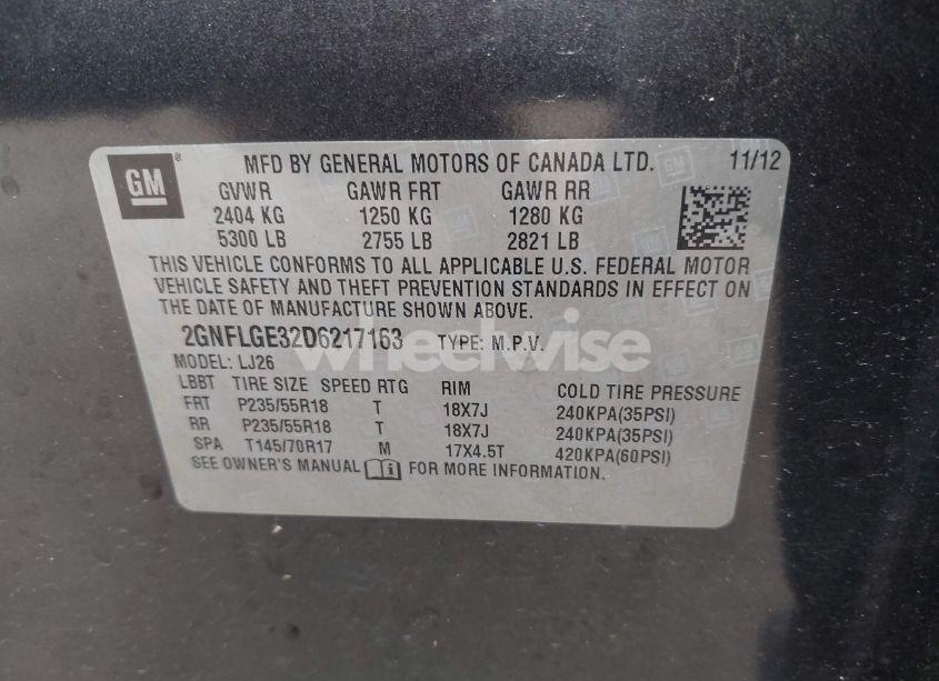 Photo 9 of 2013 Chevrolet Equinox LTZ (VIN 2GNFLGE32D6217163)